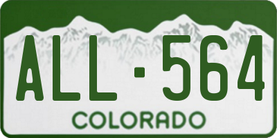 CO license plate ALL564
