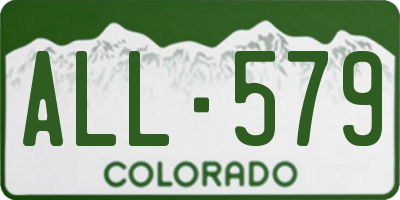 CO license plate ALL579