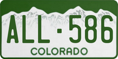 CO license plate ALL586