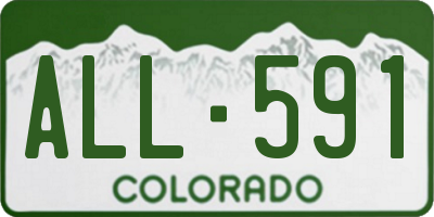 CO license plate ALL591