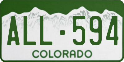 CO license plate ALL594