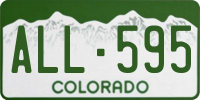 CO license plate ALL595