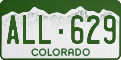 CO license plate ALL629