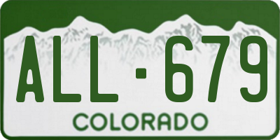 CO license plate ALL679
