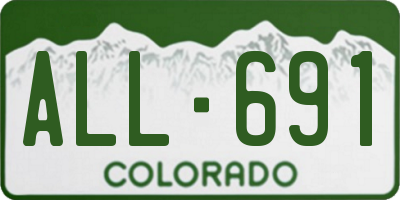 CO license plate ALL691