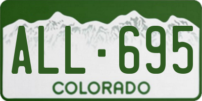 CO license plate ALL695