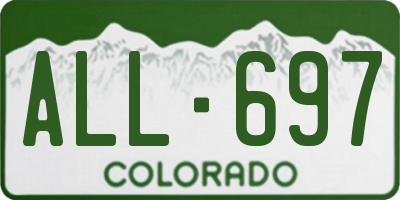 CO license plate ALL697
