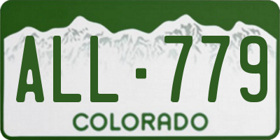 CO license plate ALL779