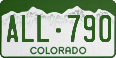 CO license plate ALL790