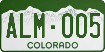 CO license plate ALM005
