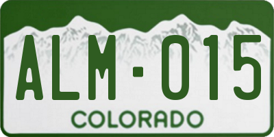 CO license plate ALM015