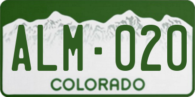 CO license plate ALM020