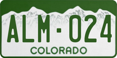 CO license plate ALM024