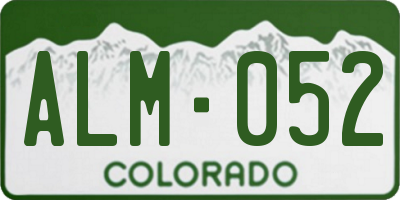 CO license plate ALM052