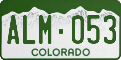 CO license plate ALM053