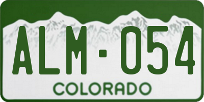 CO license plate ALM054