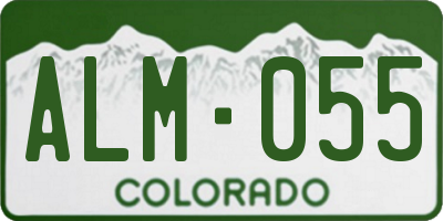 CO license plate ALM055