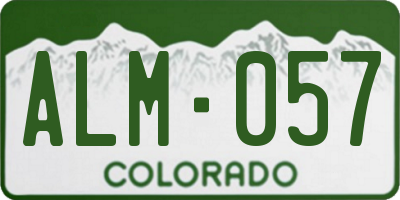 CO license plate ALM057