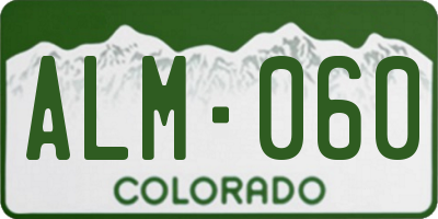 CO license plate ALM060