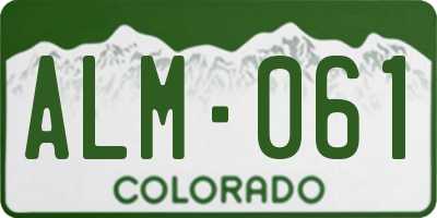 CO license plate ALM061