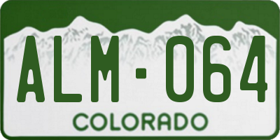 CO license plate ALM064