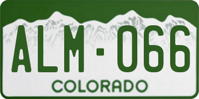 CO license plate ALM066