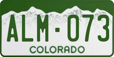 CO license plate ALM073