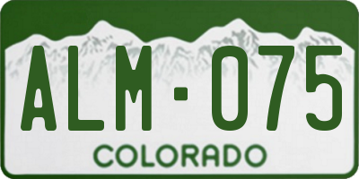 CO license plate ALM075