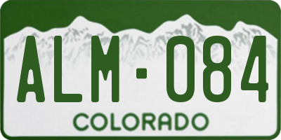 CO license plate ALM084