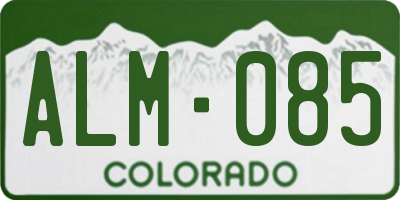 CO license plate ALM085