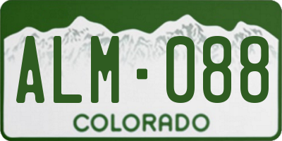 CO license plate ALM088