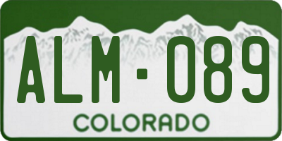 CO license plate ALM089