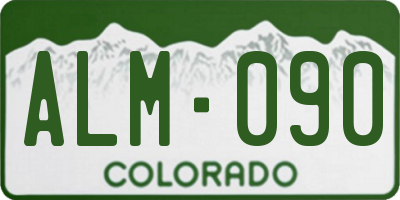 CO license plate ALM090