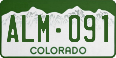 CO license plate ALM091