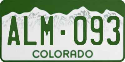 CO license plate ALM093