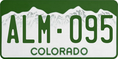 CO license plate ALM095