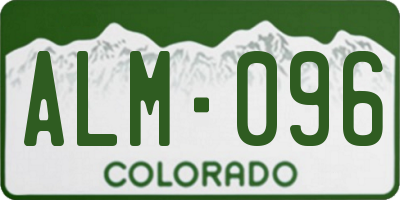 CO license plate ALM096