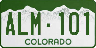 CO license plate ALM101