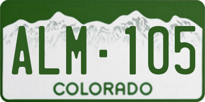 CO license plate ALM105