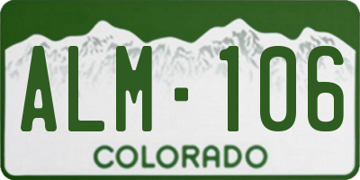 CO license plate ALM106