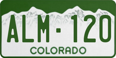 CO license plate ALM120