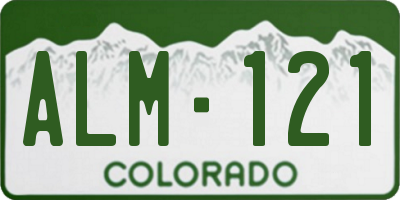 CO license plate ALM121