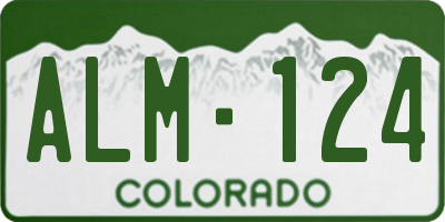 CO license plate ALM124