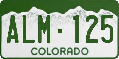 CO license plate ALM125