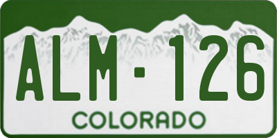 CO license plate ALM126