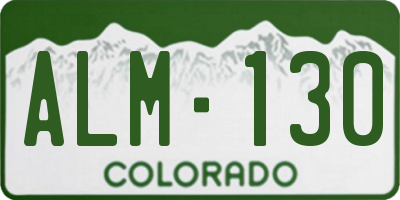 CO license plate ALM130