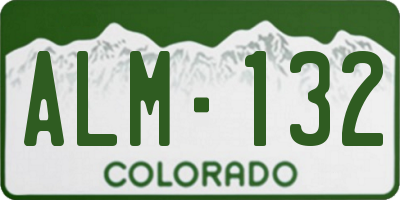 CO license plate ALM132