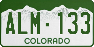 CO license plate ALM133