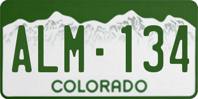 CO license plate ALM134
