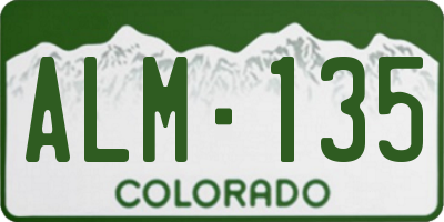 CO license plate ALM135